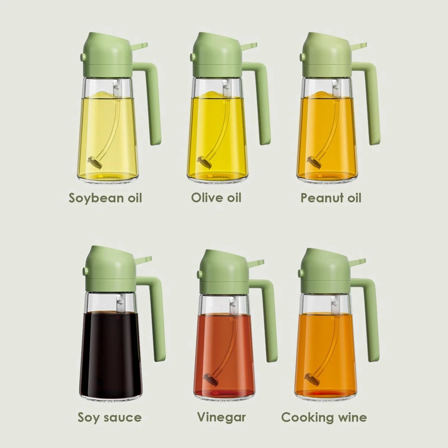 2-in-1 Glass Oil Sprayer & Dispenser