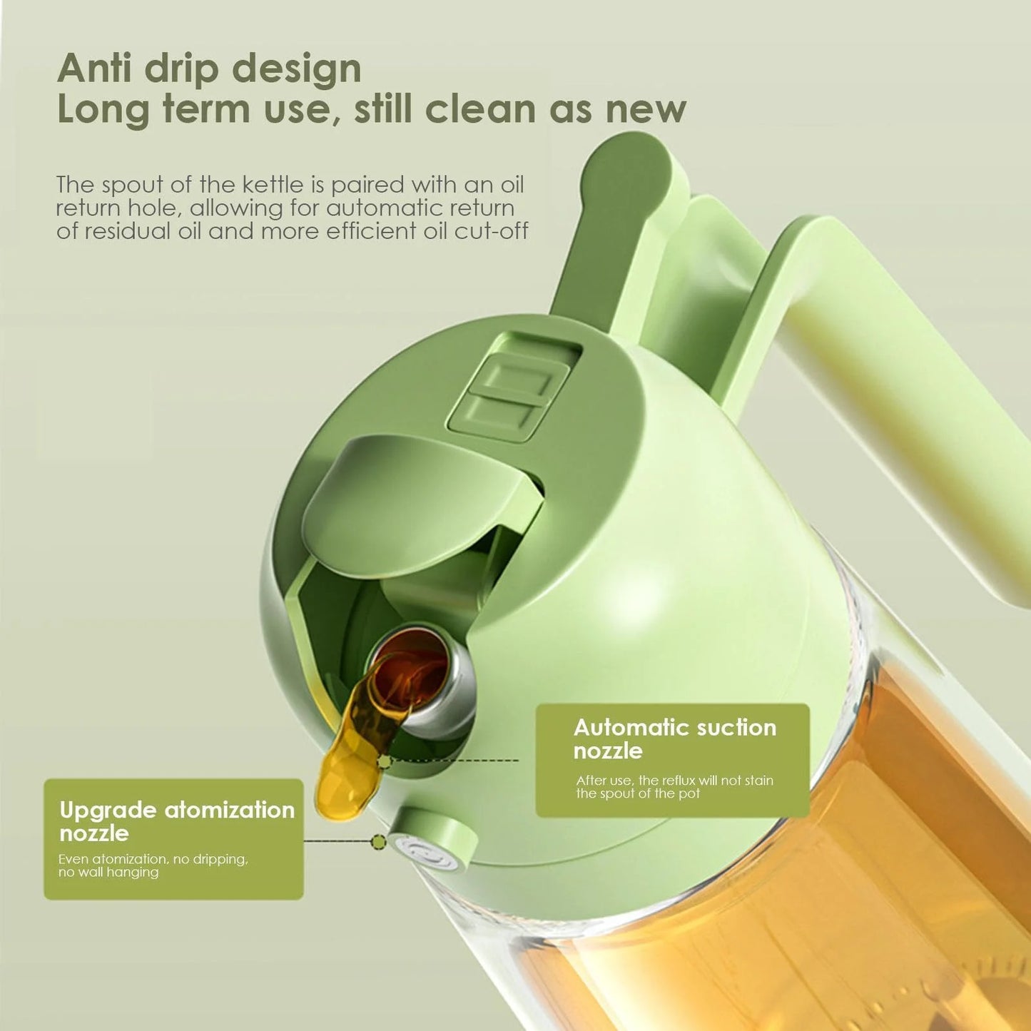 2-in-1 Glass Oil Sprayer & Dispenser
