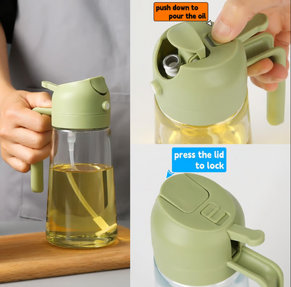 2-in-1 Glass Oil Sprayer & Dispenser